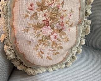 needlepoint throw pillow 