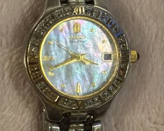 Citizen Eco-Drive Two Tone Watch with Mother of Pearl Dial 