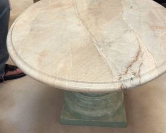 Marble Top Pedestal Table 