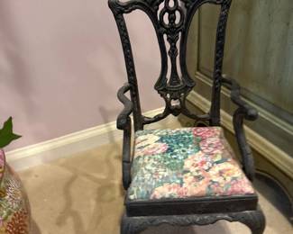 Cast Iron Antique Victorian Garden Armchair 