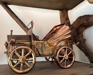 Copper Accordian Car Sculpture 