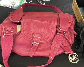 Michael Kors Magenta Leather Handbag 
