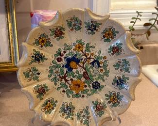 vintage Italian Ceramic Decorative Display Plate 