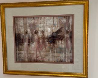 Framed Artwork Depicting Dancers 