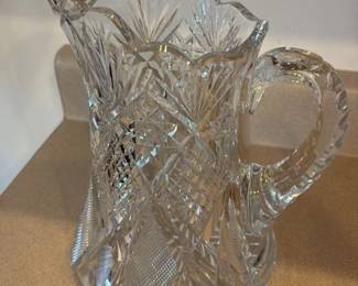 Antique Cut Crystal Basket 