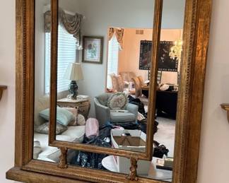 Giltwood Overmantel Pier Mirror 
