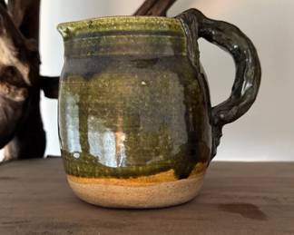 Stoneware Jug with Drip Glaze 