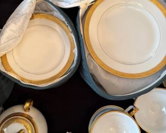 Limoges France Stern Brothers New York Gold Rimmed China Set 