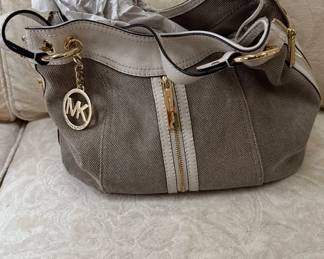 Michael Kors Leather Canvas Hobo Shoulder bag 
