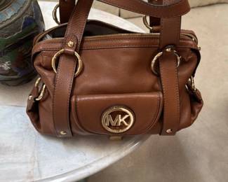 Michael Kors Brown Leather Satchel Handbag