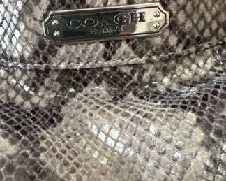 Coach Madison Maggie Shoulder Bag in Metallic Embossed Python 