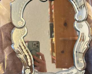 Venetian Etched Glass Mirror