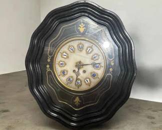 19th Century French Napolean III Oeil de Boeuf Wall Clock