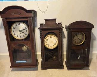 Three Clocks For Repair Or Restoration