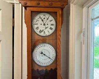 New Haven Double Dial 30 Day Calendar Clock