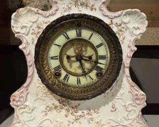 Ansonia Porcelain Mantel Clock