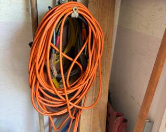 Extension cords, car ramps
