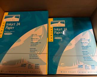 Boxes of printer paper