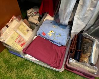 Purses, clothes, fabric