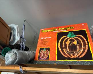 Lighted Halloween decor, screen
