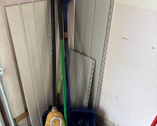 Shovels, broom, dustpan