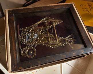 Vintage string art plane 