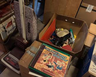 Toys, records, vacuum 