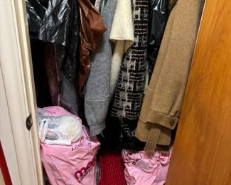 Coats, jackets, furs, yarn