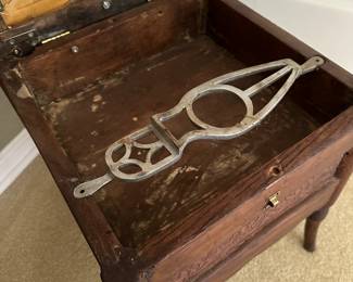 Antique shoe shine stand
