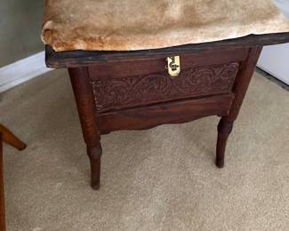 Antique shoe shine stand