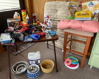 Lots of dog supplies