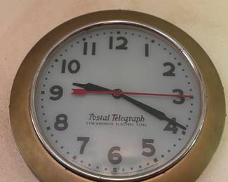 Vintage postal telegraph light up clock