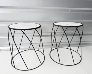 57 CeramicTileSideTableswMetalBase