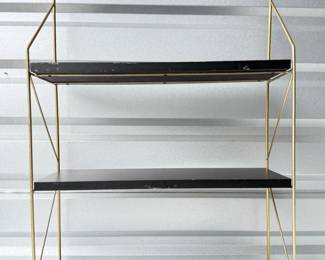 20 GoldCoatedMetalFrameWallMountedShelvingUnit