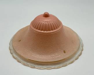 48 VintagePinkTexturedArtDecoCeilingLightFixture