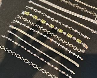 Sterling gemstone bracelets