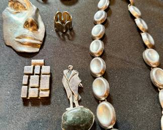 Amazing post modern Taxco sterling pieces