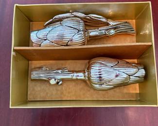 After Missiaglia artichoke salt and pepper shakers. Brand new in Neiman Marcus box.