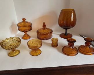 Amber - Indiana glass and other Ohio glass items