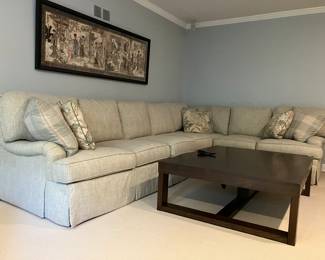 Custom made Sectional-can be divided in three pieces
The rug is wool
Asian Screan not for sale