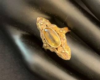 Stunning 14kt Gold Ring With Citrine