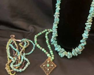 Beautiful Turquoise Nugget Necklace And More