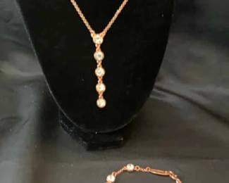 Beautiful Rose Gold Toned Set