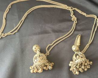 Authentic Vintage Handmade In India Jhumka Belt Necklace