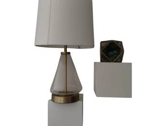 Wall Décor Box Shelves Geometric Planter Lamp BoHo Hollywood Regency