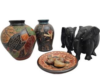 Safari Décor Elephants Urns Bowl