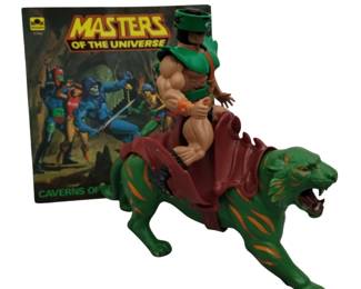 MOTU Battle Cat Saddle TriClops Book Record Masters of the Universe