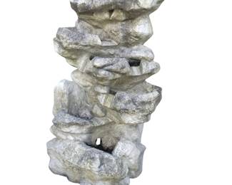 Waterfall Fountain Outdoor Fiber Cast with Power Cords