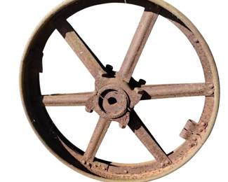 Antique Cast Iron Steel Wagon Wheel or Pulley