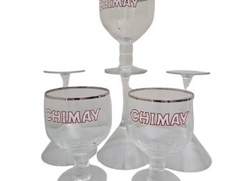 Chimay Silver Trimmed Goblets + Martinis Glasses Bar